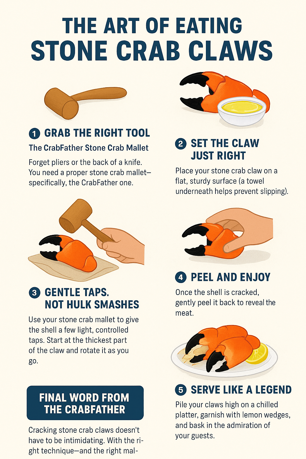 🦀 How to Crack Stone Crab Claws Like a Pro (CrabFather’s Step-by-Step Guide)